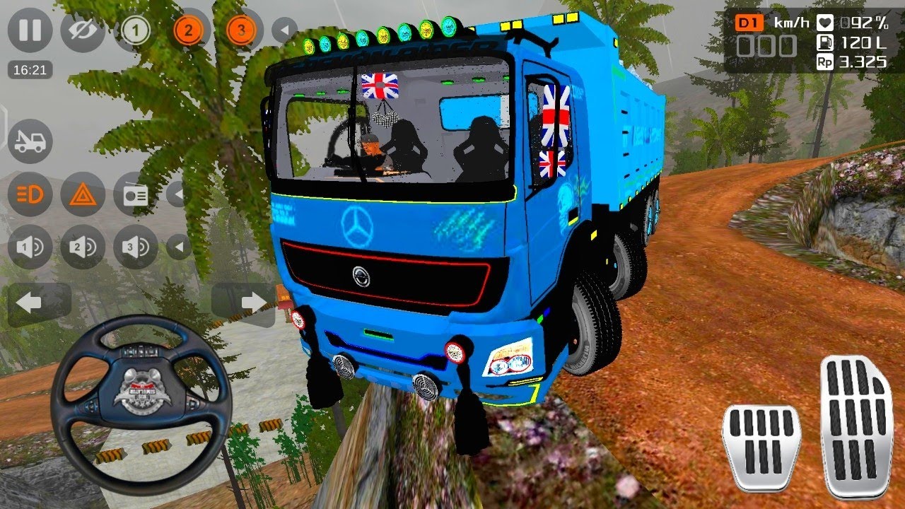 INDIAN TRANSPORT 12 WHEEL TIPPER TRUCK CHALLENGING OFF-ROAD DRIVING ! BUS SIMULATOR INDONESIA 2026