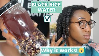 BLACK RICE WATER WORKS | Why Black Rice Water Works for Hair Growth and Length Retention