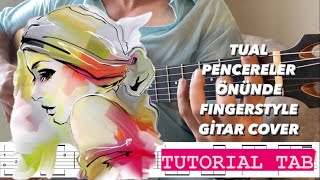 PDF Sample Tual - pencereler Önünde Fingerstyle Gitar Cover / Free guitar tab & chords by Samet FINGERSTYLE.