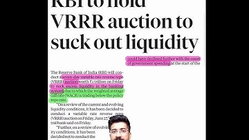 VRRR (Variable Reverse Repo Rate) vs Standing Deposit Facility vs Repo rate #economy #economics