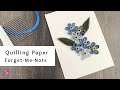 How to make quilling paper forget me nots  easy quilling flowers  quilling for beginners