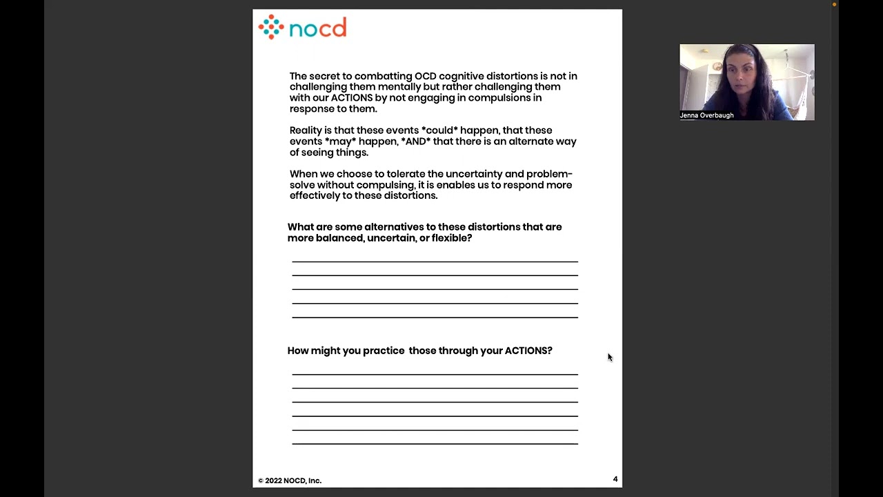 Relationship OCD Worksheet Walkthrough