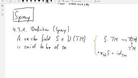 Infinite-dimensional geometry 4.3.: Geodesics, sprays and covariant derivatives, Part I: sprays