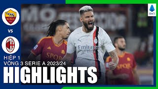 Highlights AS Roma - AC Milan | Nhập cuộc cực căng - Phủ đầu penalty, Giroud tự tin mở tỉ số