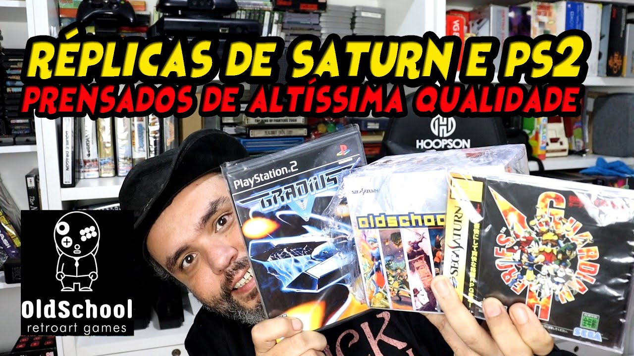 Unboxing de GAMES PRENSADOS DA OLD SCHOOL de Saturn e Ps2 - Mostro Meus  Boxes que já tenho deles 