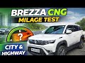 🚗 Maruti Suzuki Brezza CNG Mileage Test | Real-World Fuel Efficiency Test 🚗#automobile 