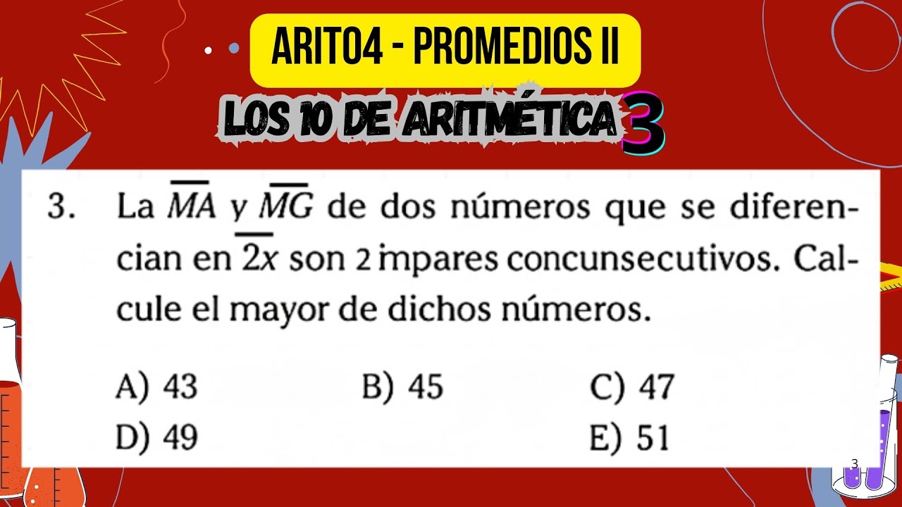 PROMEDIOS II - ARITMETICA04-03