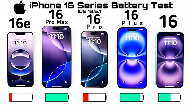 iPhone 16 Pro Max vs iPhone 16e vs iPhone 16 ve 16 Plus vs 16 Pro - iOS 18.6.1 ULTIMATE BatteryTest 