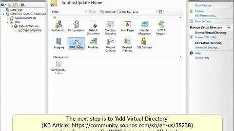 Sophos Enterprise Console. How to configure IIS for endpoint updating