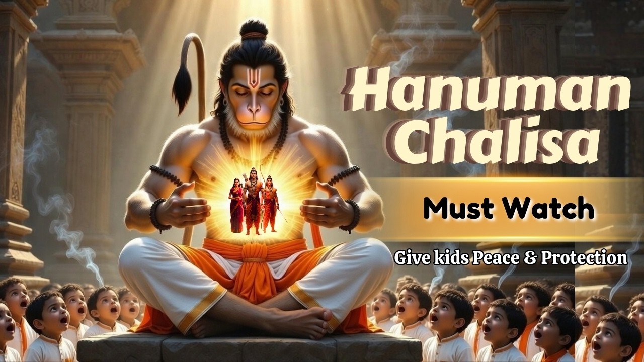 Hanuman Chalisa for Kids & Family | Gurukul Style | Magical Peaceful Bhakti 🕉️