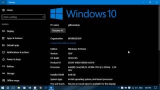 Windows 10 Look at Settings System About tab what it is and how it works