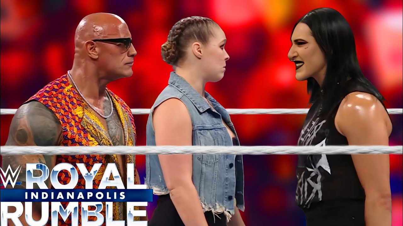 The Rock & Ronda Rousey vs. Rhea Ripley - FULL MATCH | WWE January 25 ...