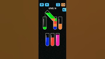 Water Color Sort🥛🥛{Android/iOS} Gameplay // Level 16 // #shorts