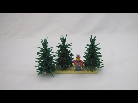 How to Build a Lego Pine Tree Using Flower Stems