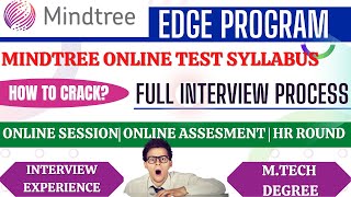 Mindtree Edge Program | Interview Process | Written Test Syllabus | Mindtree Recruitment Process |