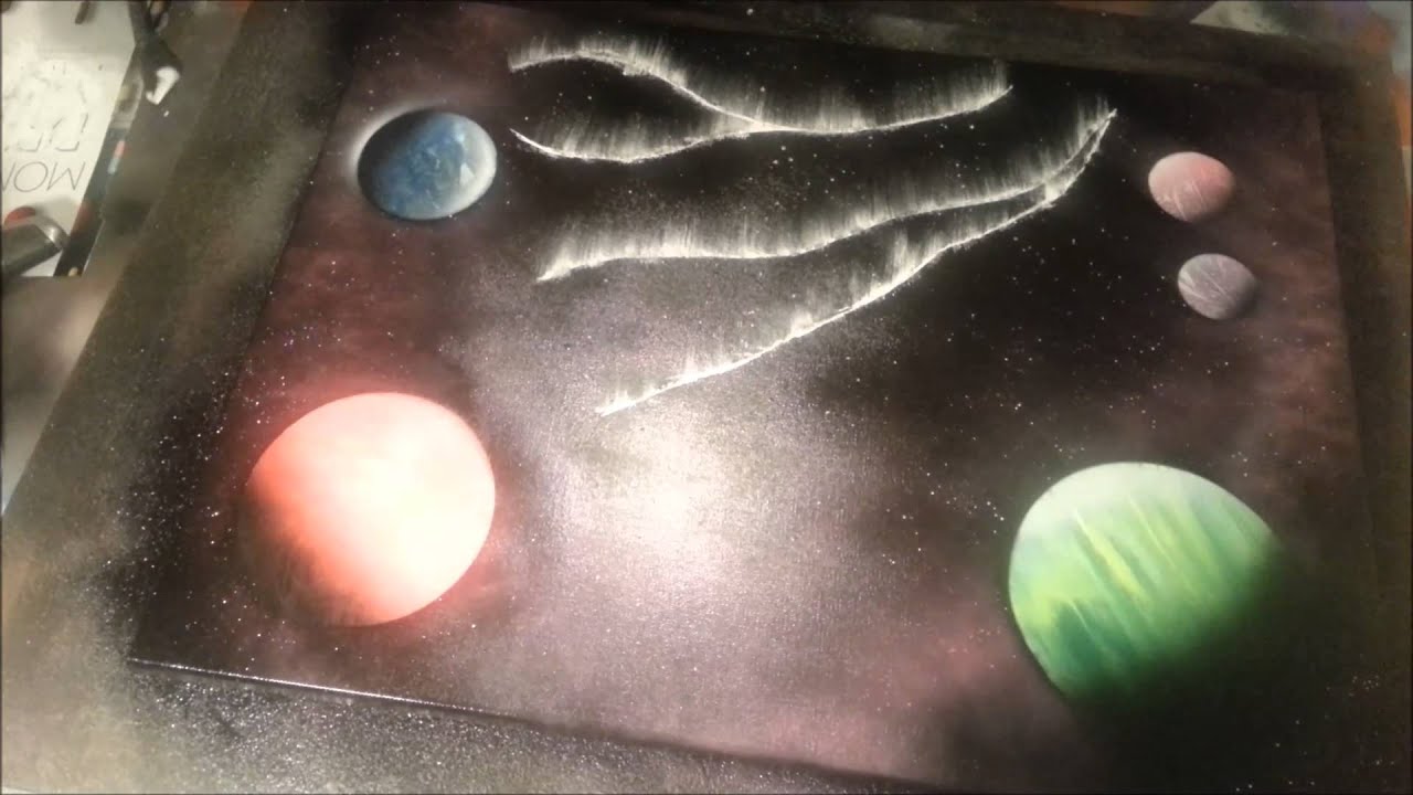 Northern Lights Spray Paint Art tutorial YouTube