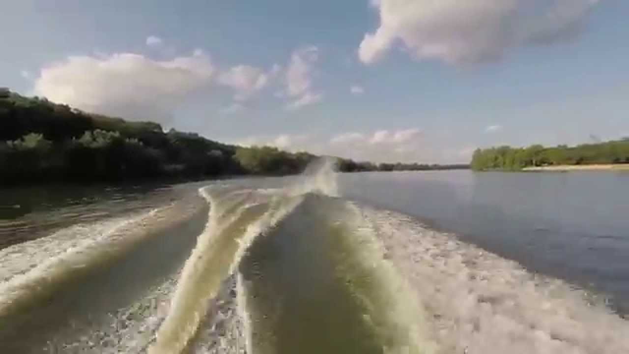 Water sports at the river