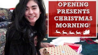 OPENING PRESENTS CHRISTMAS MORNING!