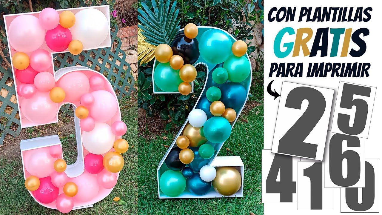 Números grandes con Globos 