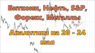 Биткоин, Нефть, S&P, Форекс, Металлы. Аналитика на 20 - 24 мая