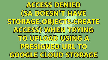 Access denied (SA doesn