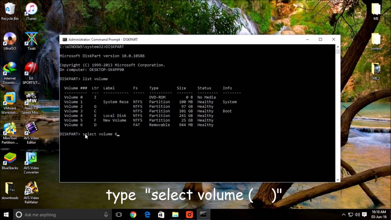 Regaining Unallocated Space Diskpart YouTube
