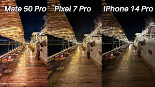 Techtablets Βίντεο Pixel 7 Pro Vs Mate 50 Pro Vs iPhone 14 Pro Camera Comparison