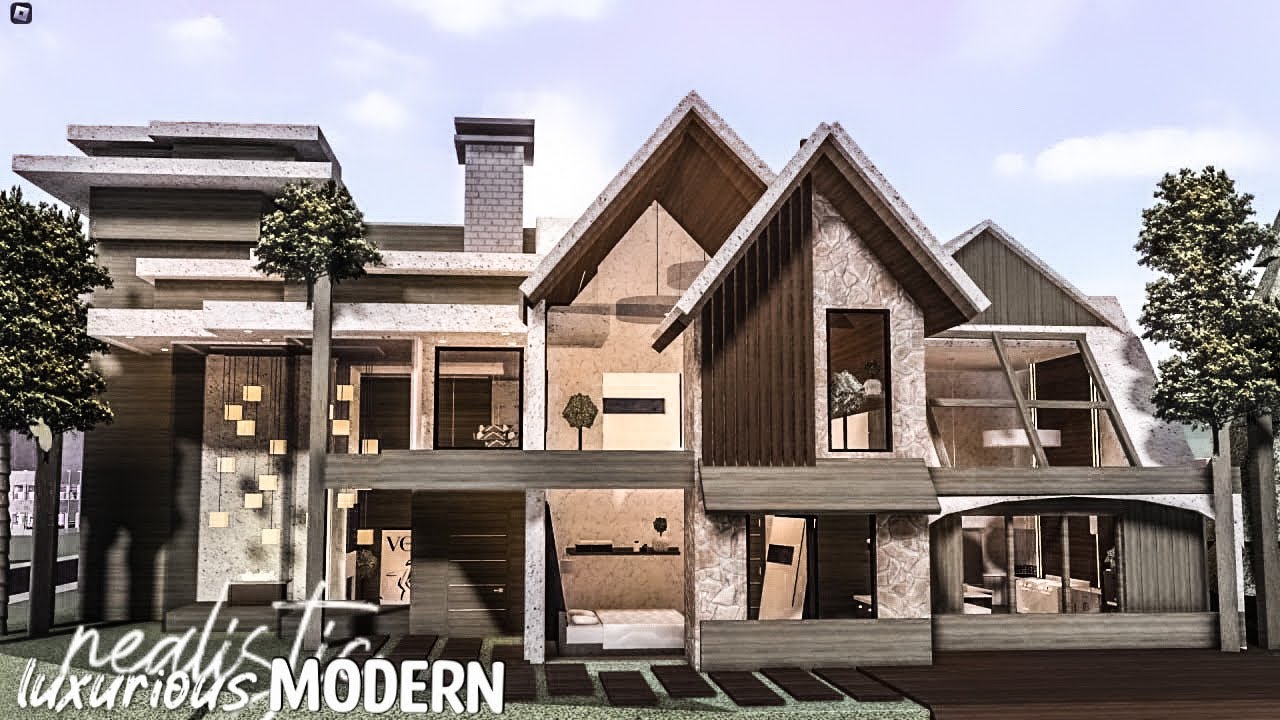 BLOXBURG: Luxurious Modern Home Speedbuild