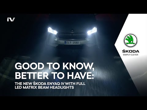The new ŠKODA ENYAQ iV: with Full LED Matrix Beam Headlights