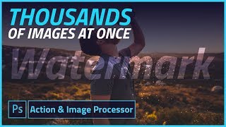 How to Watermark & Resize thousands of Image at once in Photoshop | Action | Batch processor