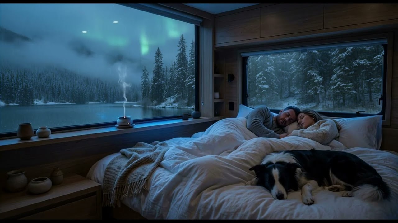 💤Cozy Car Rain in the Forest 🌲🌧️ Lake Ambience for Deep Sleep 🌙