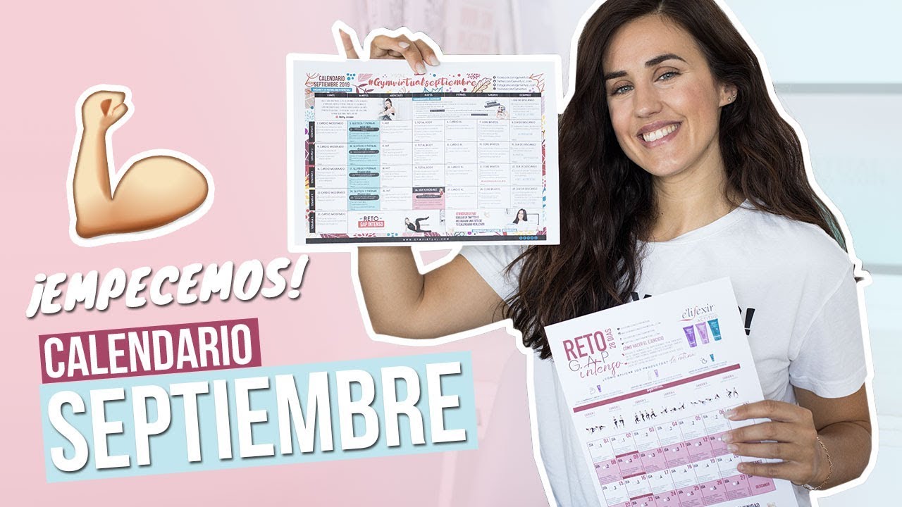 Calendario de entrenamiento de Septiembre con ejercicios para hacer en