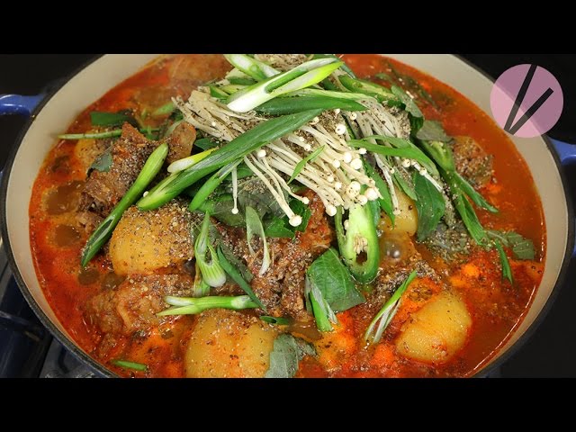 Korean Pork Neck Bone Soup (Gamjatang) | Seonkyoung Longest