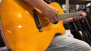 AK581CEQ Solid Top Acoustic Electric Guitar - Natural #akguitar