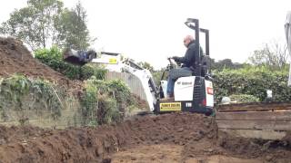 Bobcat E10 / 418 Reducing The Levels In A Garden.