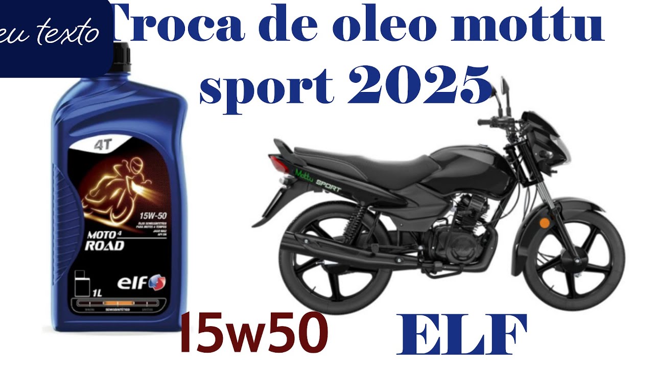 Troca de Oleo Mottu Sport 2025 15w50 testei o ELF