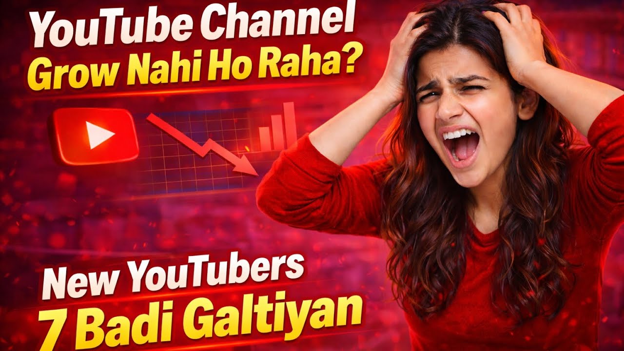 YouTube Channel Grow Nahi Ho Raha? | New YouTubers 7 Badi Galtiyan (Hindi)