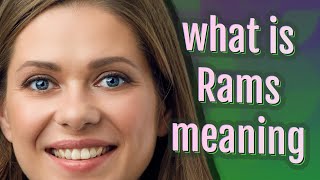 Rams | meaning of Rams