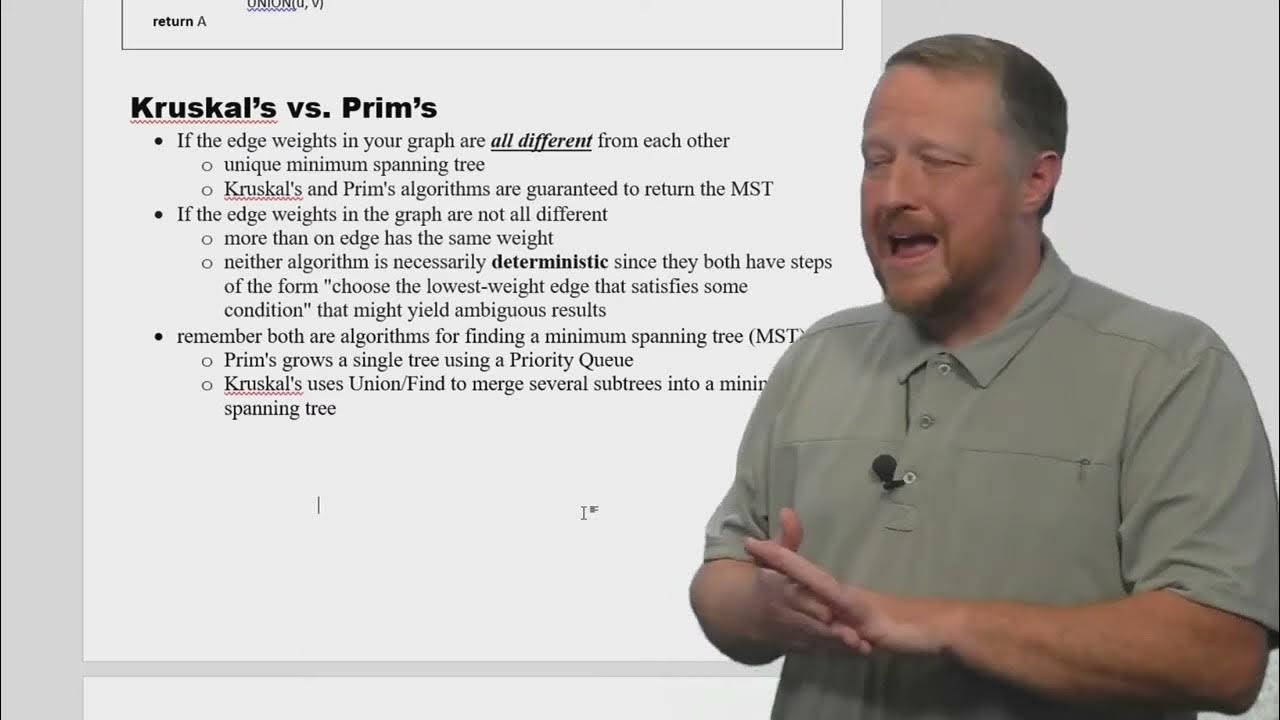 19 Kruskal's vs Prim's - YouTube