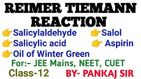 REIMER-TIEMANN REACTION || FORMATION OF SALICYLALDEHYDE FROM PHENOL || NAME REACTIONS BY PANKAJ SIR