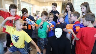 Nerf Blaster Challenge : Ninja Kids, Superhero Kids, Twin Toys \u0026 Extreme Toys Vs The Game Master