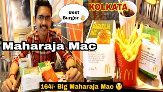 Trying McDonald's Breakfast & Lunch in india, Kolkata|| Maharaja Mac veg Burger McDonald's KOLKATA|