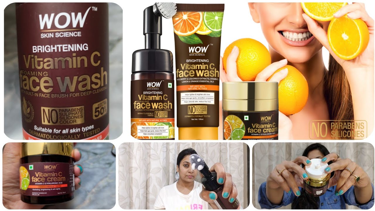 WoW Vitamin C Facewash and Face Cream Review WoW Skin Care Products for Winters Nidhisworld