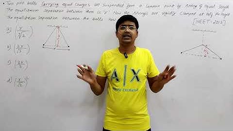 Two Pith Balls Carrying Equal Charges Are Suspended From A Common Point By String Of Equal.... #neet