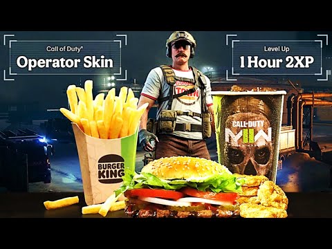 Burger King EXCLUSIVE MW2 Operator Skin (Modern Warfare 2 Burger King Double XP Trailer) MW2 Burger