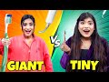 Using only giant vs tiny things for 24 hours challenge  gone wrong   samreen ali