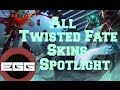 All Twisted Fate Skins Spotlight | League of Legends Skin Review