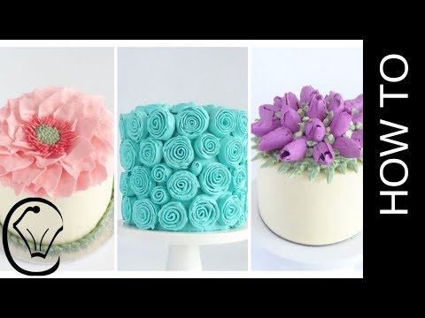 3-easy-buttercream-flower-cakes-compilation-birthday-cake-layer-cake