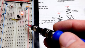 Light dependent resistor LDR controlled 2N3904 transistor switch circuit electronics photoresistor
