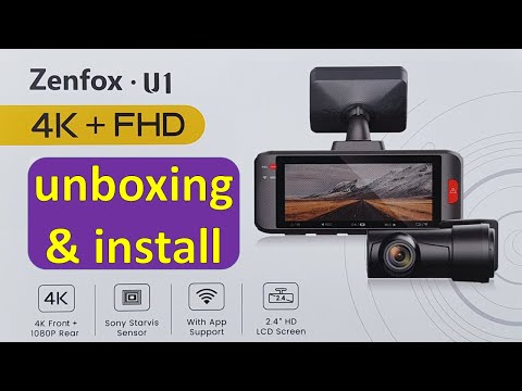 Front and Rear 4k Dash Cam NEW for 2022 | Zenfox U1 4K Dash Cam 👀